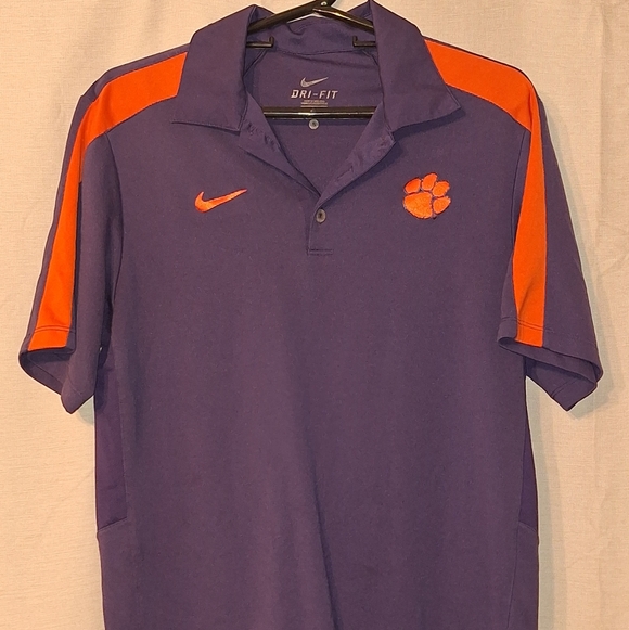 Nike Other - Nike Clemson Dri-FIT Purple and Orange Polo